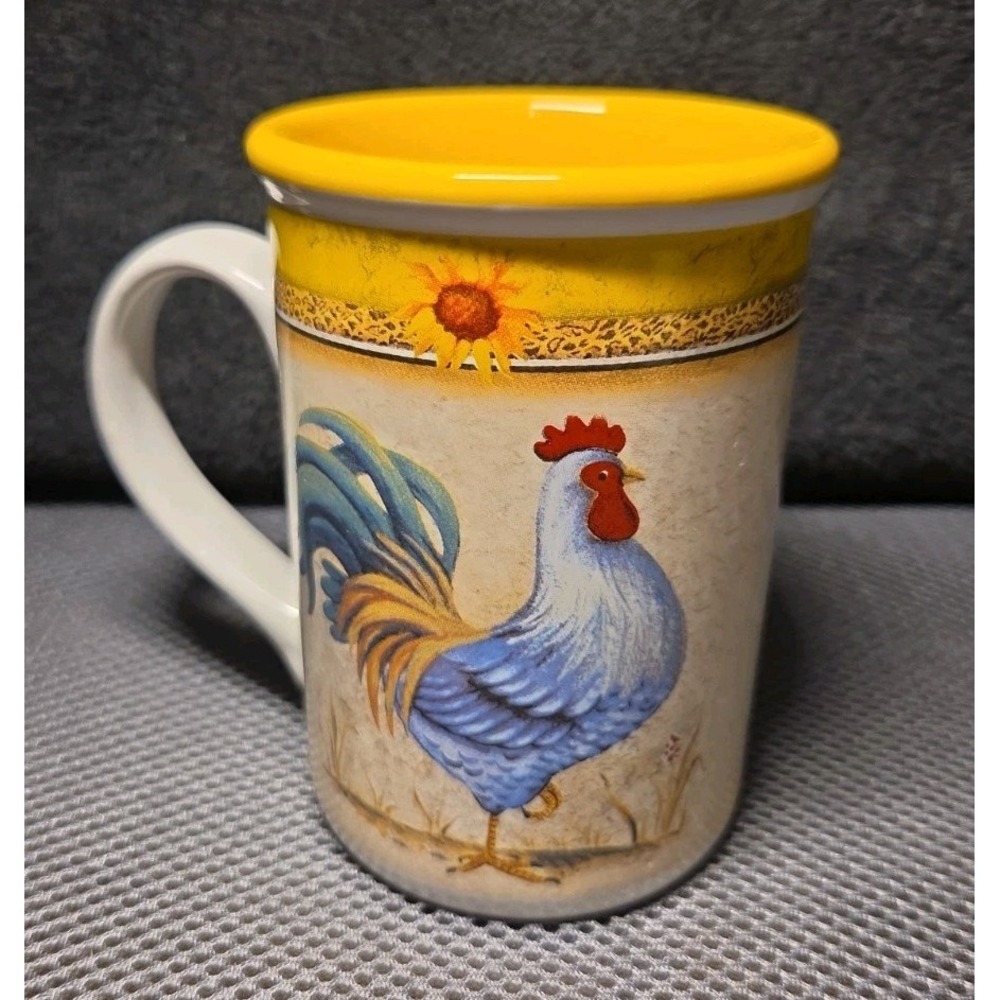 Gibson Everyday Rooster Coffee Mug 4.5 In Tall
